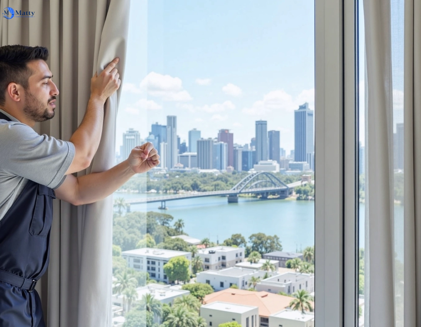 Professional curtain steam cleaning service ellis-lane-nsw QLD by Matty Curtain Cleaning
